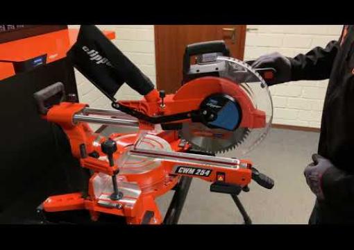 How to set the cutting depth on the Norton Clipper CWM 254 Mitre Saw