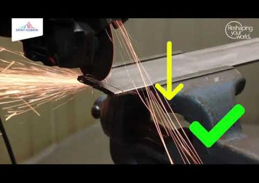 How to prevent bluing and burrs when cutting with an angle grinder