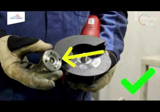 How to mount a cutting disc onto an angle grinder correctly