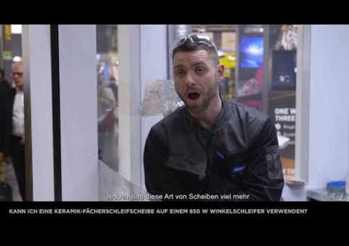 Kann ich eine Keramik-Fächerschleifscheibe auf einem 850 W Winkelschleifer verwenden?