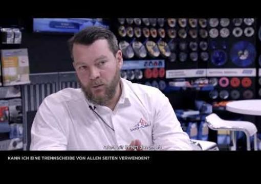 Kann ich eine Trennscheibe von allen Seiten verwenden?