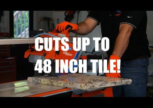 Cut Up to 48" Tiles with The Norton Clipper Tile Rail Saw
