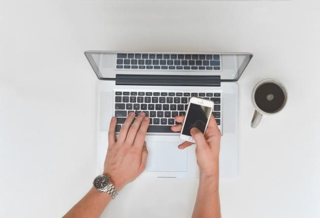 laptop and mobile phone