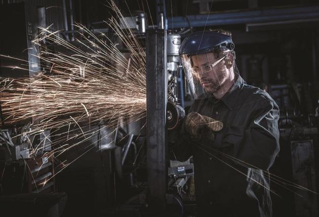 Operator using a Norton Gemini depressed center wheel