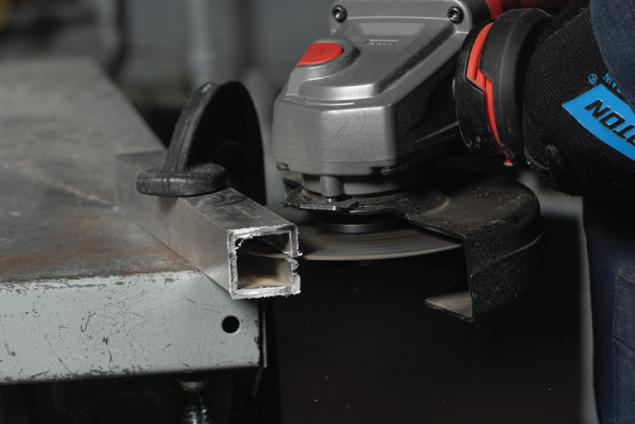Using a Norton cut-off wheel on an aluminum workpiece