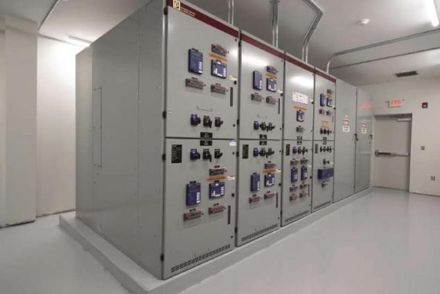 Electrical room at the Saint-Gobain powerhouse