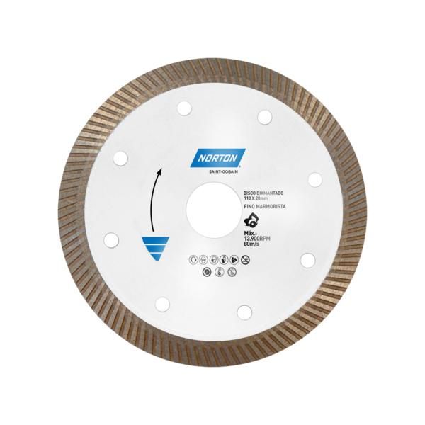 70184632753 - DISCO DIAMANTADO DISCO DE DIAMANTE - PORCELANATO - RÓTULO - 110 x 20mm - 0223 (ANG 1)