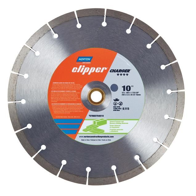 とんページ Norton Clipper Charger General Purpose Dry Segmented Tile Blade