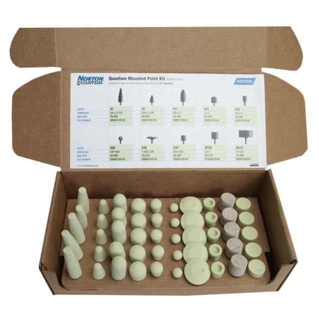 Norton Quantum Vitrified Mounted Point Kit Norton Abrasives US and
