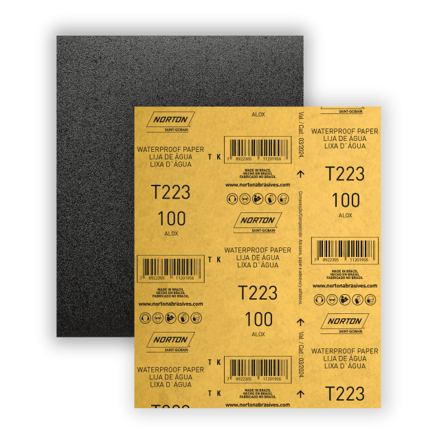 5539503349 - FOLHA DE LIXA A╠üGUAT223 GRA╠âO 100 NORTON 225 X 275 MM - ANG (3)