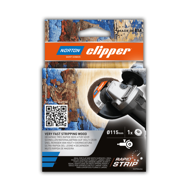 Clipper Non-Woven Rapid Strip Disc (RAG)  – New Wood