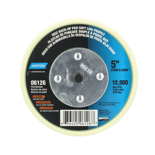 Norton Low Profile PSA Back-up Pad for DA/RO Sanders | Norton
