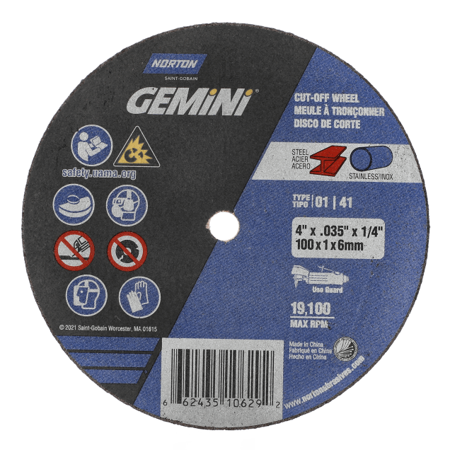 Norton Gemini A AO Type 01/41 Small Diameter CutOff Wheel >3" Norton