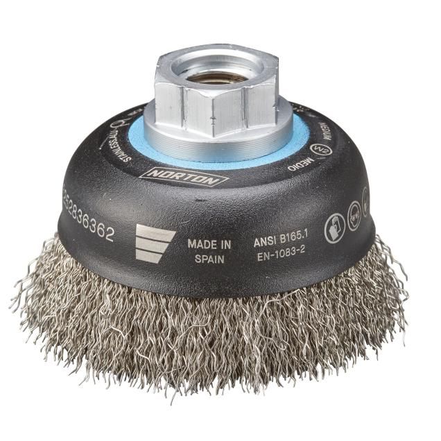 Norton BlueFire Stainless Steel Crimped Wire Cup Brush | Norton