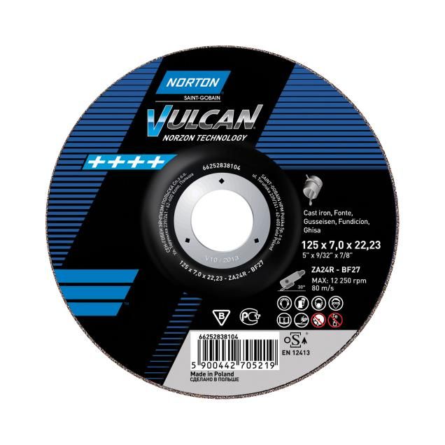 TW Angle Grinder Grinding-Cast Iron Norton VULCAN ZIRCONIA