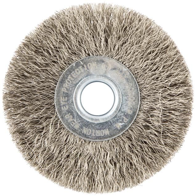 Norton Stainless Steel Crimped Wire Arbor Mini Wheel Brush