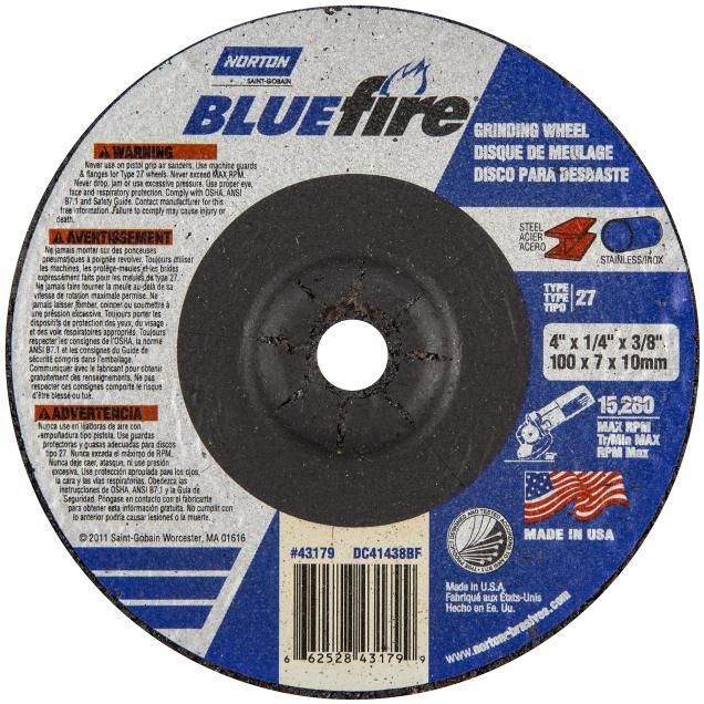 Norton BlueFire ZA ZA Type 27 Grinding Wheel | Norton