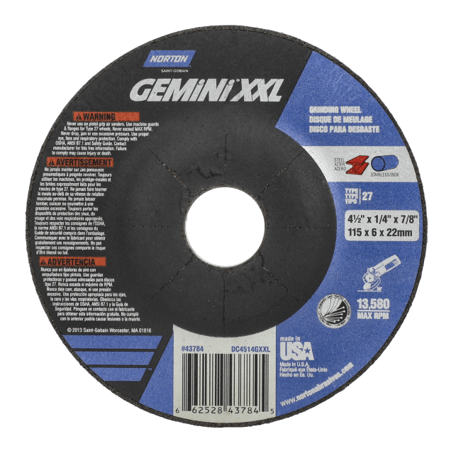 Norton Gemini XXL A AO Type 27 Grinding Wheel | Norton Abrasives