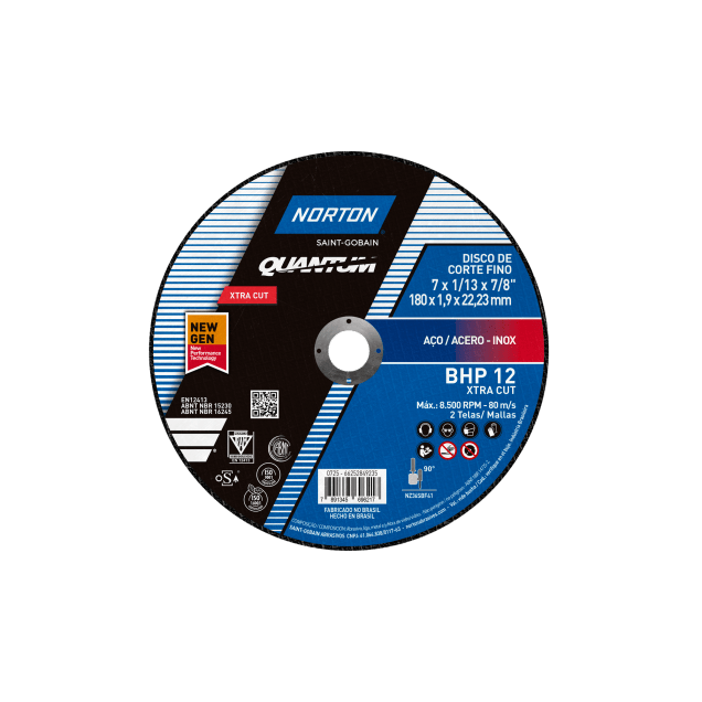 66252849235 - DCF NORTON BHP 12 - 180 x 1,9 x 22,23 mm - RÓTULO 177 mm - 510187060 - 0921 (ANG 1)