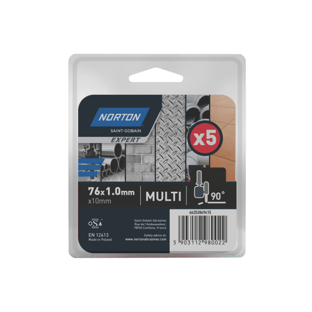 Flat cutting off wheel Straight Grinder EXPERT-MULTIPURPOSE-76x1x10 X5
