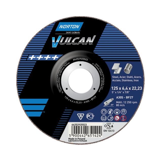 VULCAN for Right-Angle Grinder Grinding on METAL INOX | Norton