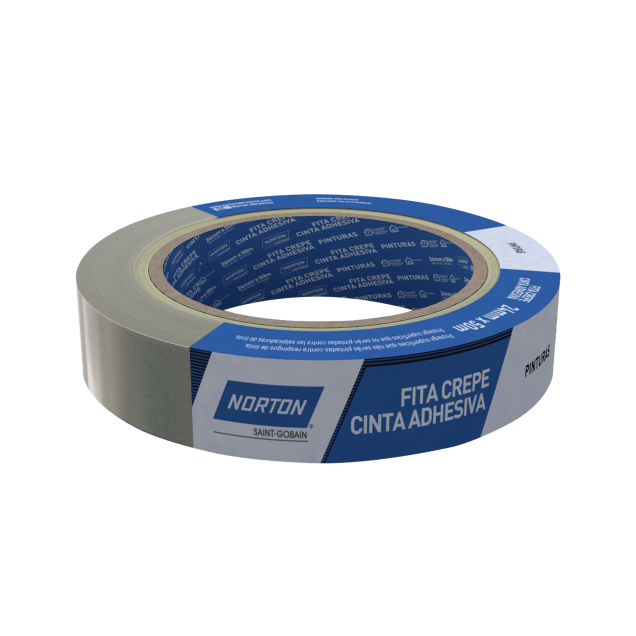 66254482102 - FITA CREPE PINTURAS NORTON - SLEEVE - 24 MM X 50 M (ANG 1)