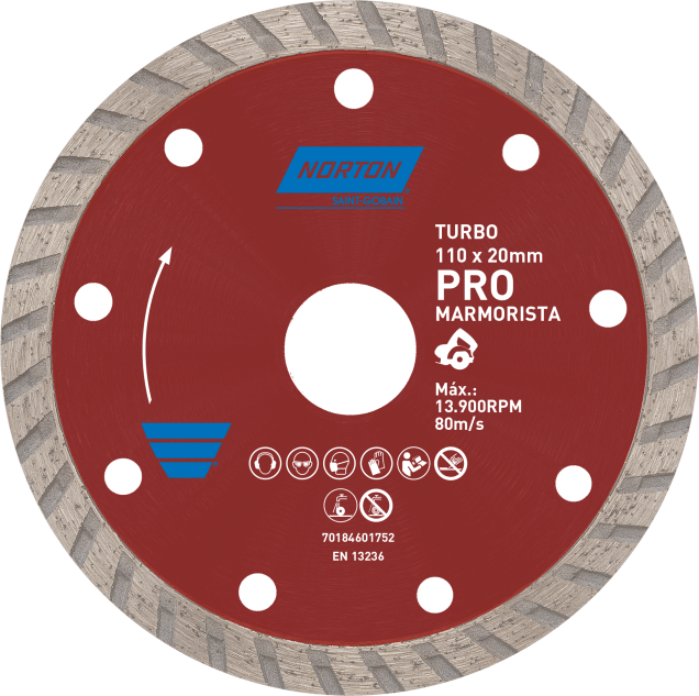 70184601752 - 110X8X20 Discos Diamantados Linha Pro Marmorista (Ang 1)