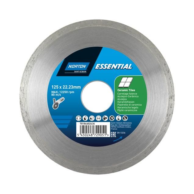 Norton Essential Diamond Blade CERAM 125mm