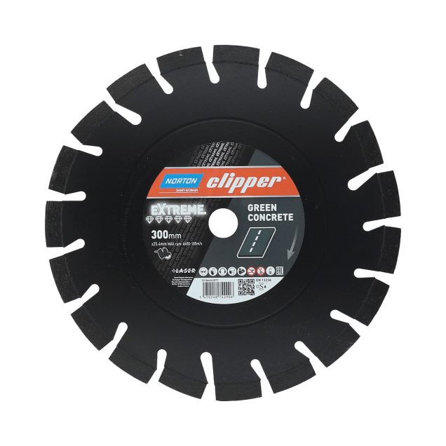 70184602877 Blades Norton Clipper-EXTREME GREEN CONCRETE-300-14x3