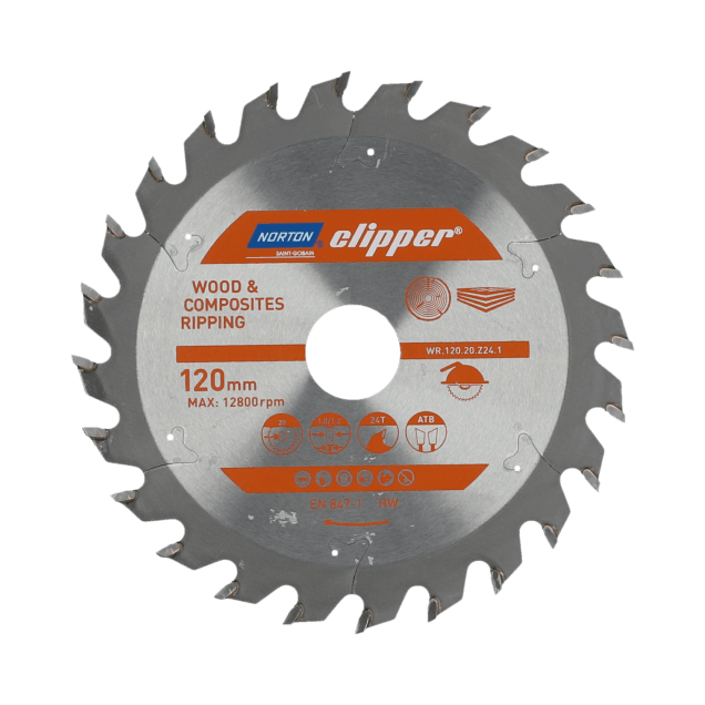 70184608032 TCT SAW Blades Norton Clipper WR.120.20.Z24.1 120x1.8/1.2x20