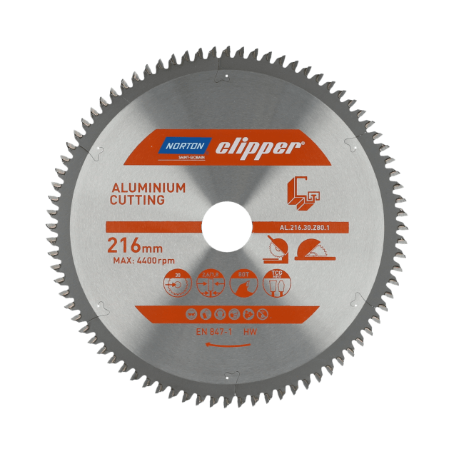 70184608136 TCT SAW Blades Norton Clipper AL.216.30.Z80.1 216x2.6/1.8x30