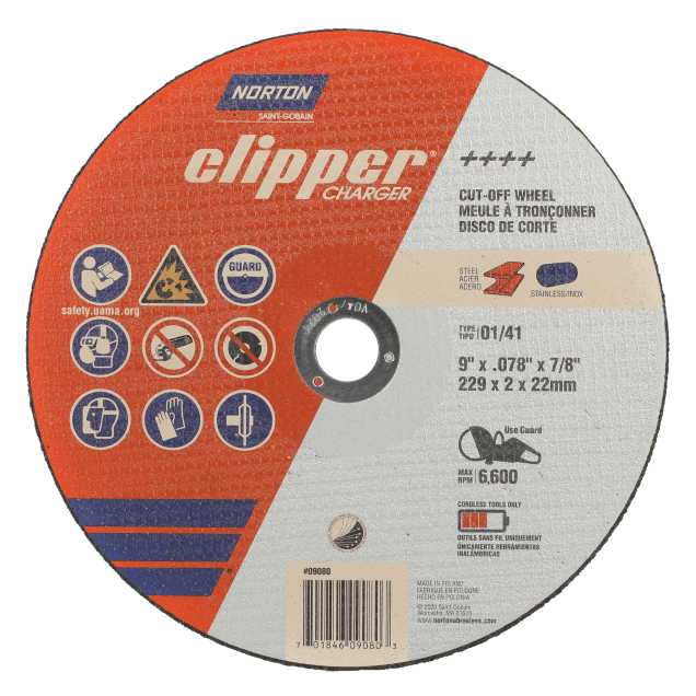 Norton Clipper Charger A AO Type 01/41 Cordless Power Tool CutOff Wheel Norton Abrasives US