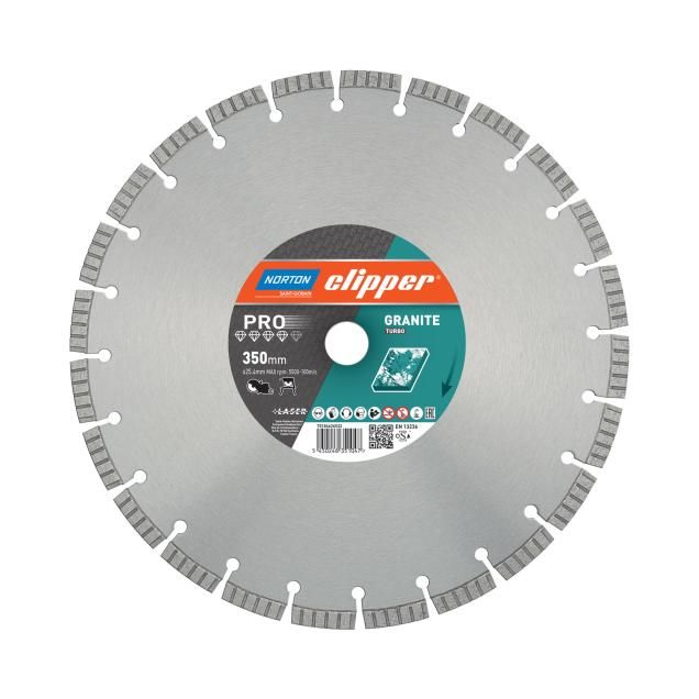 70184626531 Norton Clipper Pro Granite Turbo 350mm Diamond Blade