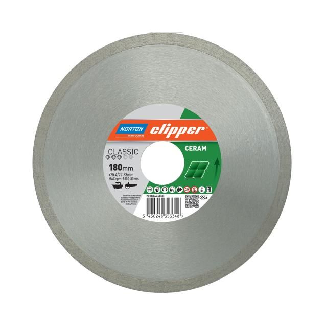 70184626828 Norton Clipper Classic Ceram 180mm Diamond Blade