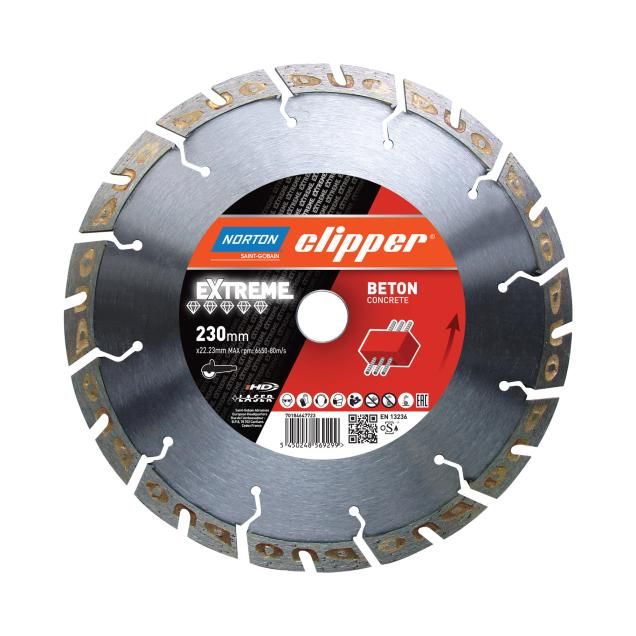 70184647723 Norton Clipper Extreme Beton Concrete 230mm Diamond Blade