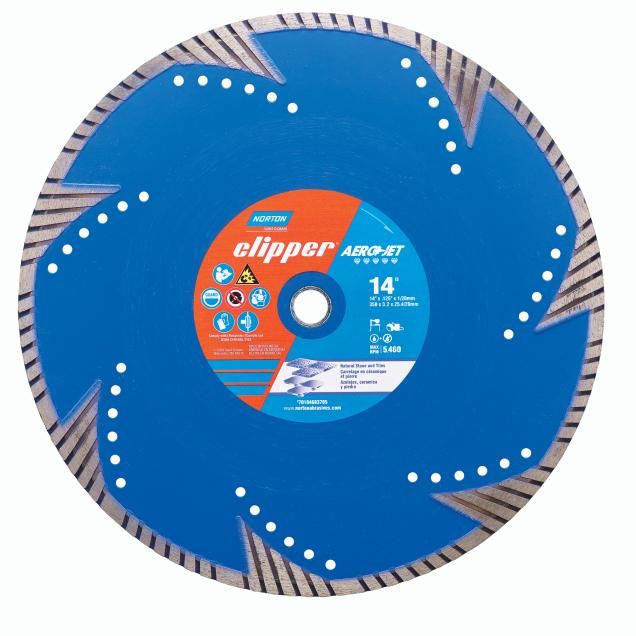 Norton Clipper Aero-Jet Natural Stone Dry Turbo Rim High-Speed