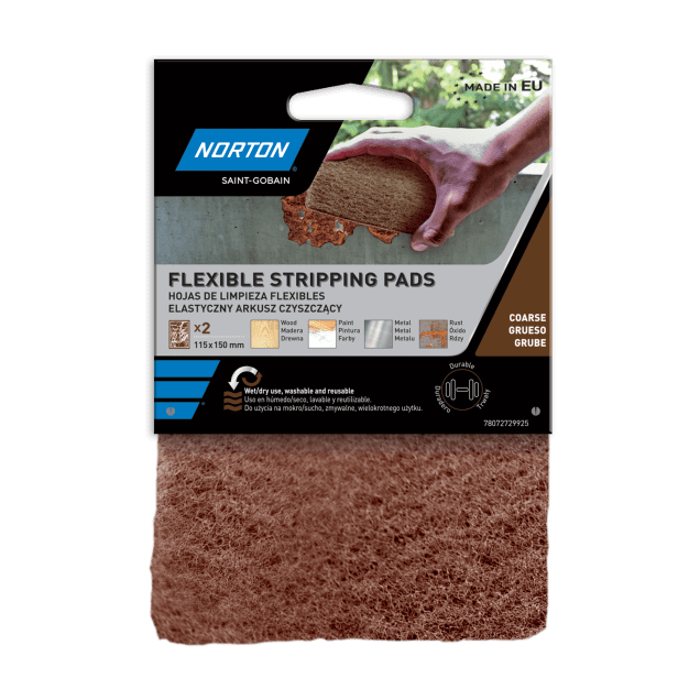 78072729925 Norton Non-Woven Stripping HandPad Brown