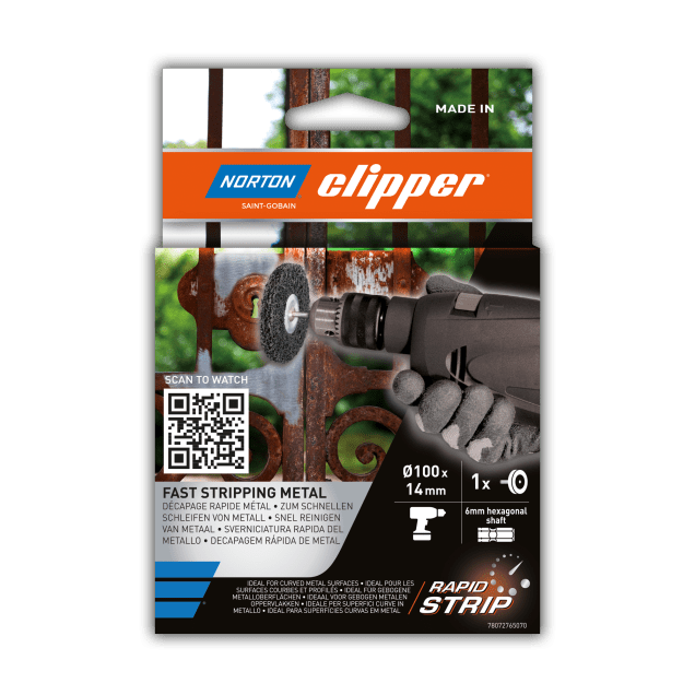 Clipper Drill Non-Woven Rapid Strip Wheel (Drill) – Metal