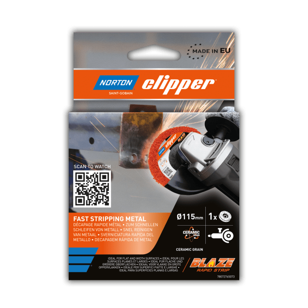 Clipper Non-Woven Blaze Rapid Strip Disc (RAG)  – Metal