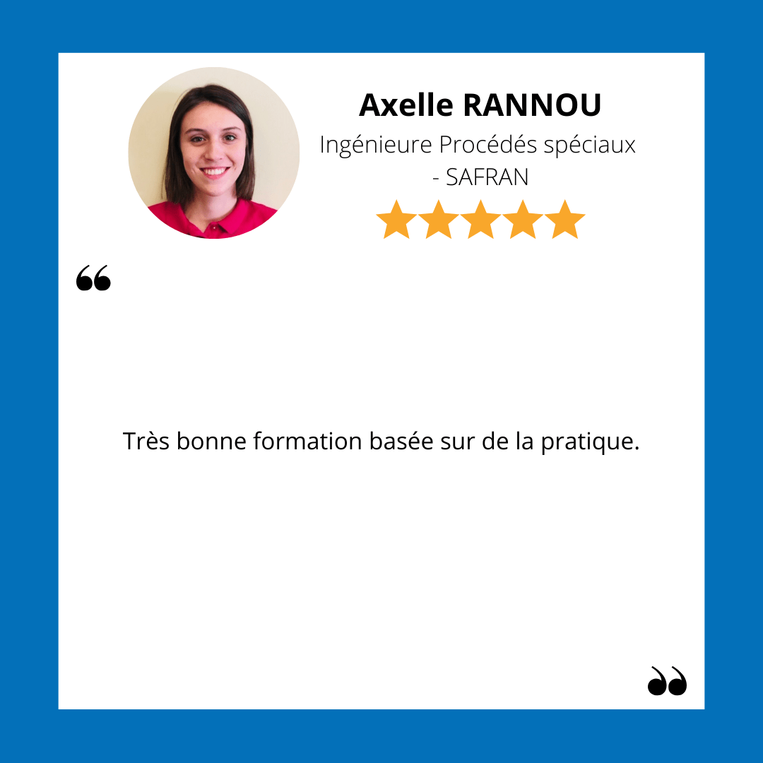 Témoignage client SAFRAN sur la formation Norton x FEECS : “Très bonne formation basée sur la pratique” avec 5 étoiles.