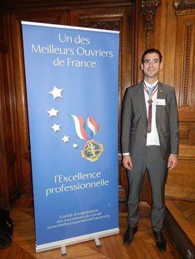 Pierre Crouzy lors de la remise de sa médaille