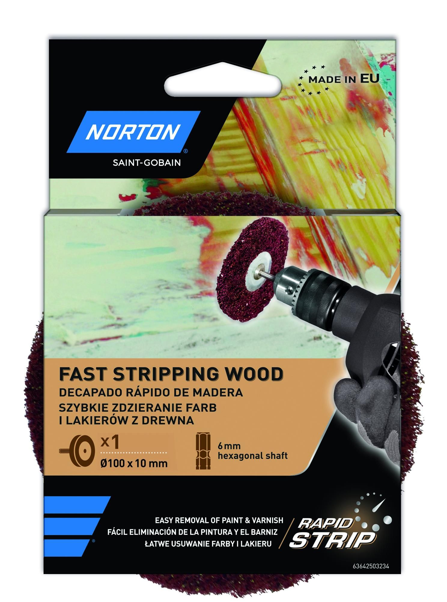 63642503234_Norton Non-Woven_RapidStrip_Wood_100_Drill