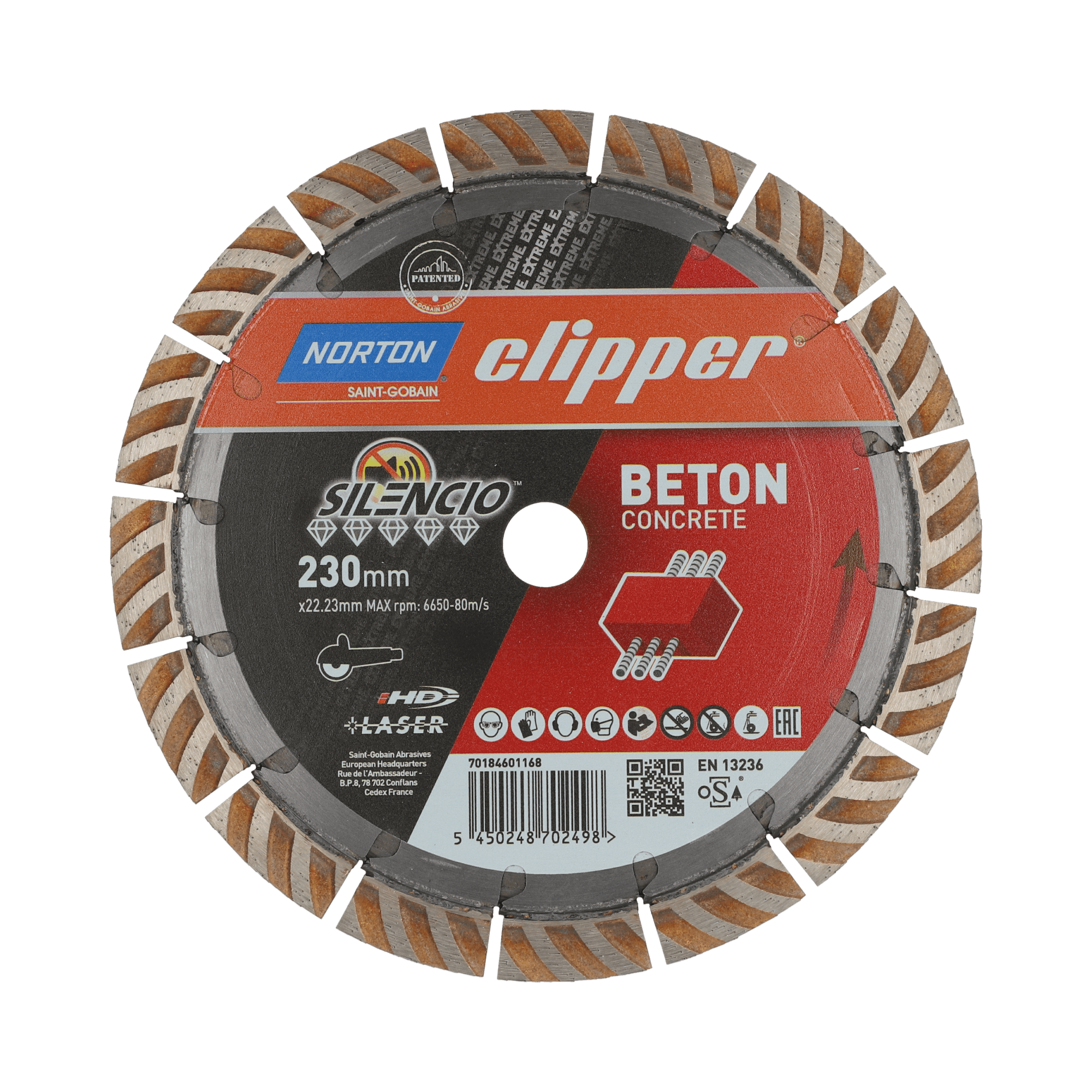 70184601168 Discos Diamantados Norton Clipper EXTREME BETON SILENCIO 23x22.23 16.7x2.8_151566