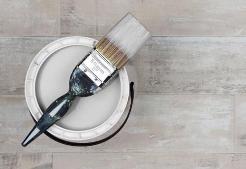 Type of paintbrush with paint