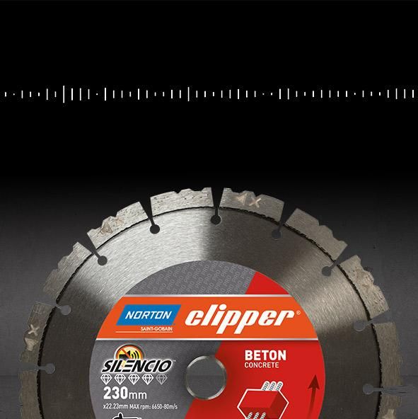 Norton Clipper Pro Silencio 230mm blade sound frequency