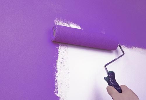 Painting a wall purple