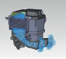 découpeuse thermique avec système de filtration multi-étapes